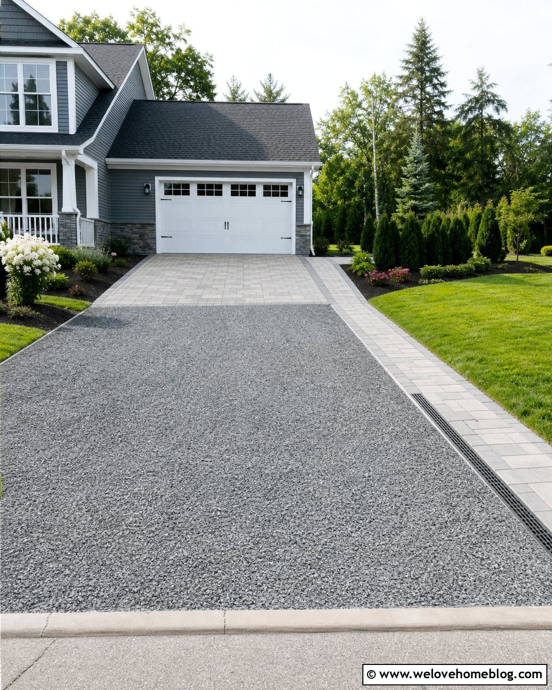 Gravel Driveway With Block Paving Garage Pad - 20 Gravel And Block Paving Driveway Ideas