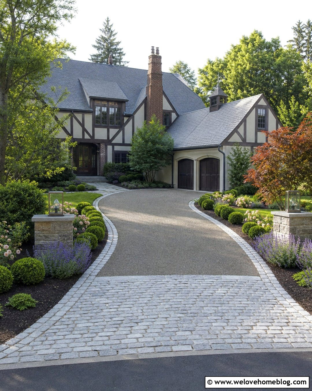 Gravel Driveway With Cobblestone Aprons - 20 landscaping gravel driveway ideas