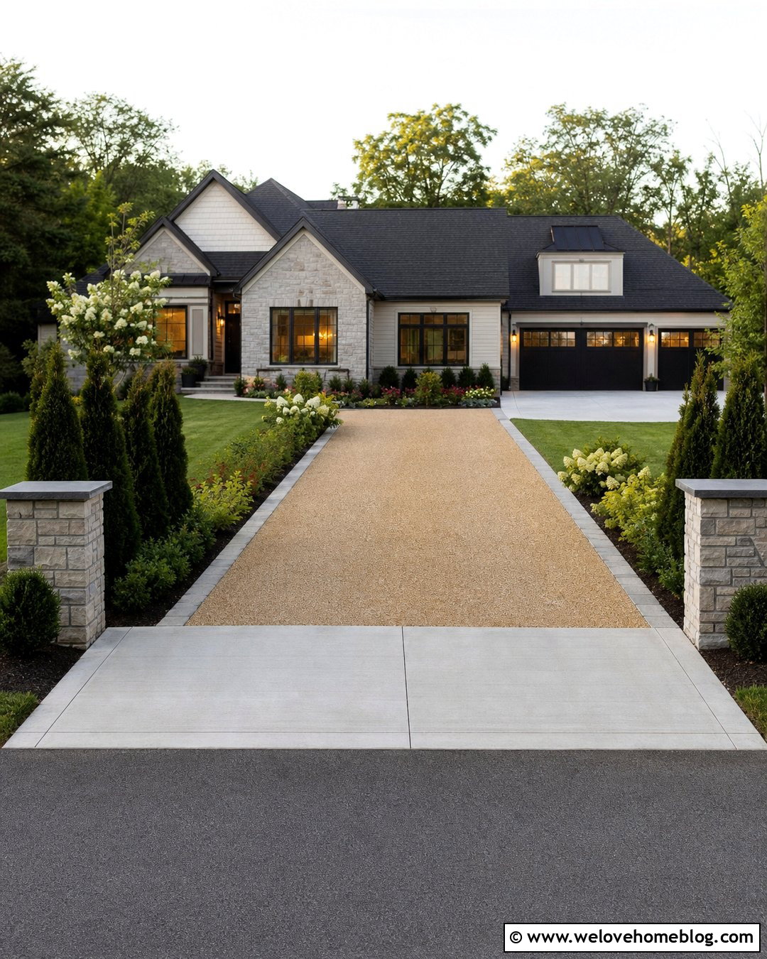Gravel Driveway With Concrete Apron And Border - 20 Gravel Driveway With Concrete Border Ideas