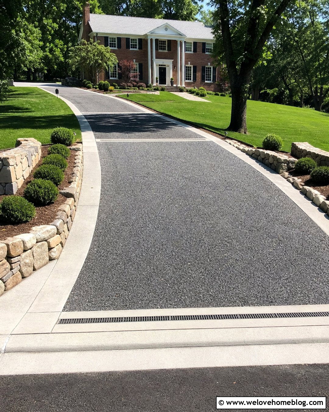 Gravel Driveway With Concrete Drainage Channels - 20 Gravel Driveway On A Hill Ideas