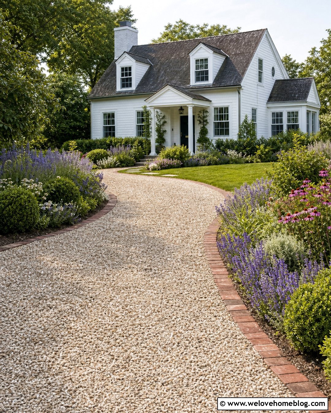 Gravel Driveway With Cottage Front Garden - 40 driveway front garden ideas