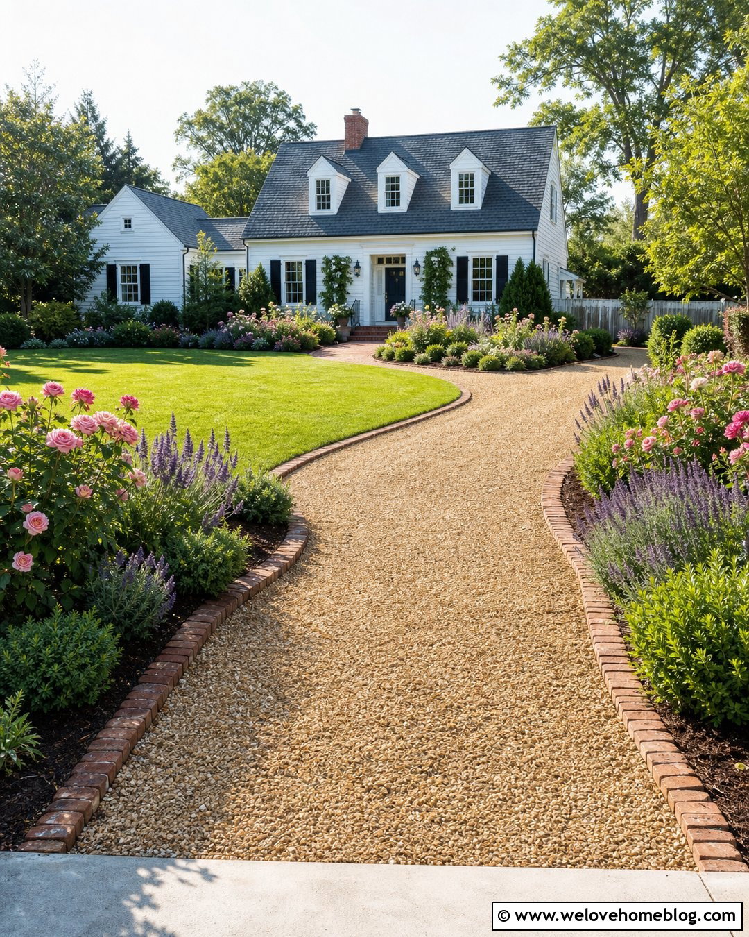 Gravel Driveway With Cottage Garden Borders - 50 gravel driveway ideas