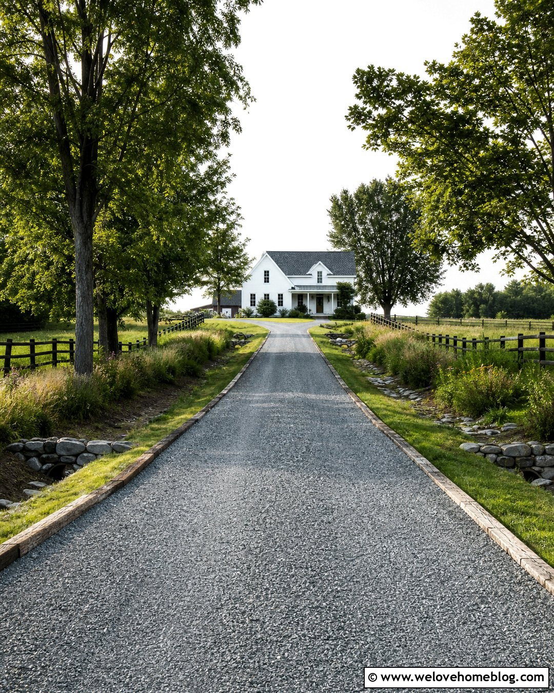 Gravel Driveway With Crown And Side Ditches - 20 Driveway Drainage Ideas