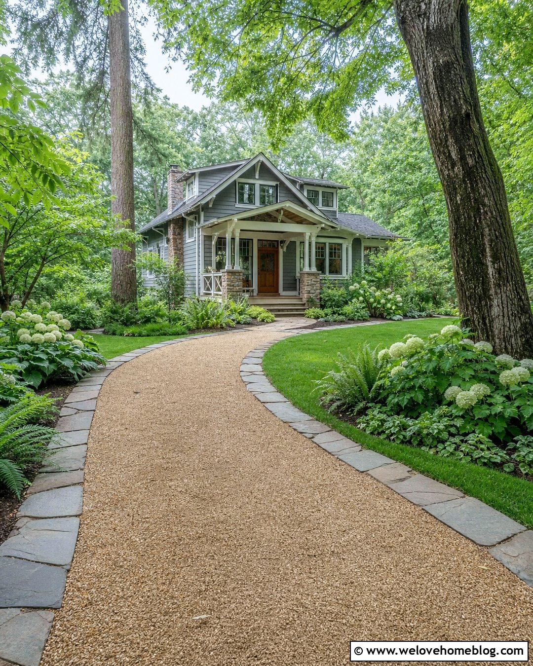 Gravel Driveway With Flagstone Edging - 20 Edge Gravel Driveway Ideas