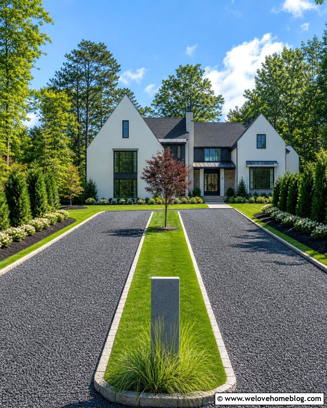20 Gravel and Grass Driveway Ideas for Rustic, Green Curb Appeal