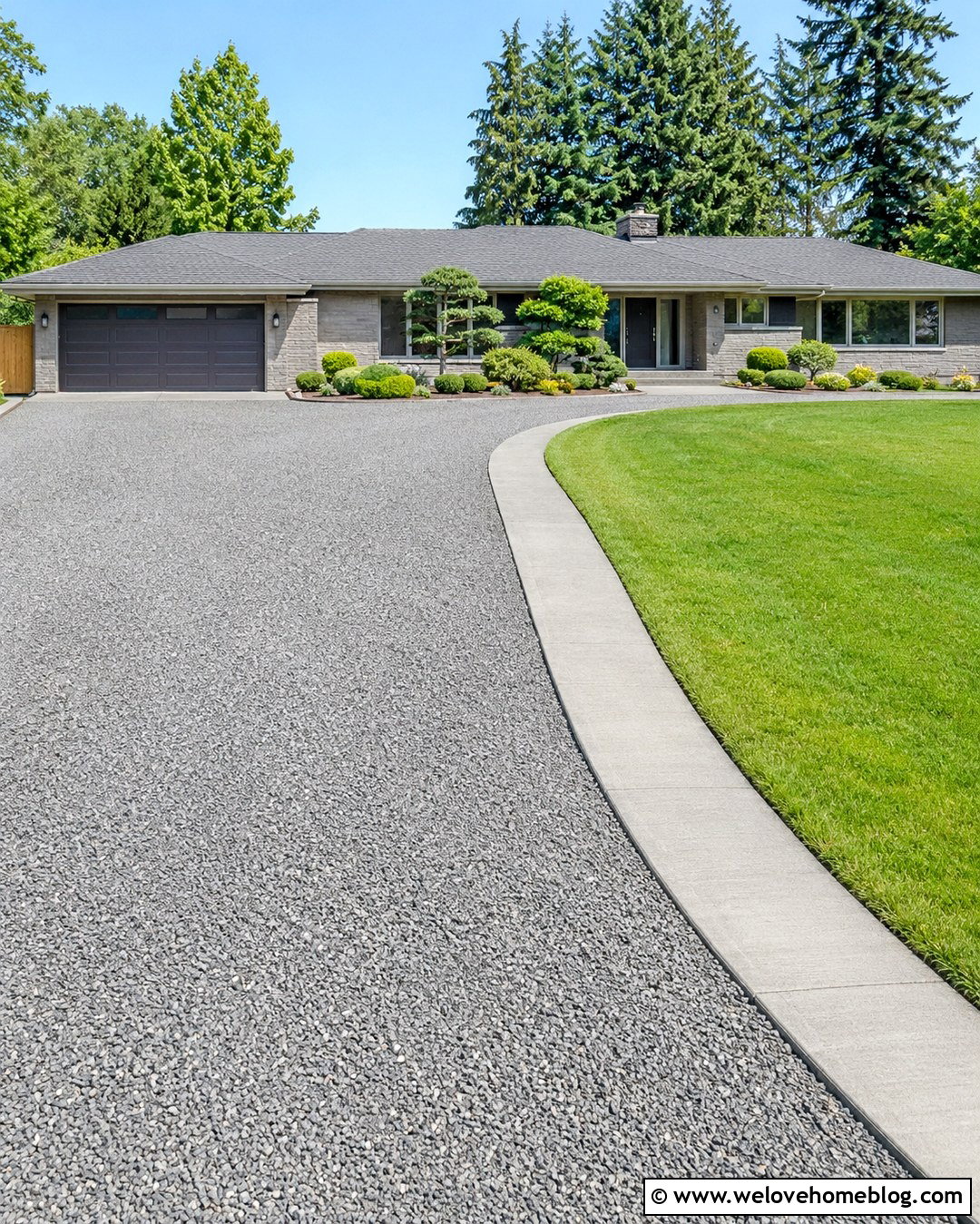 Gravel Driveway With Grass Strip Edging - 20 Gravel Driveway Landscaping Edging Ideas