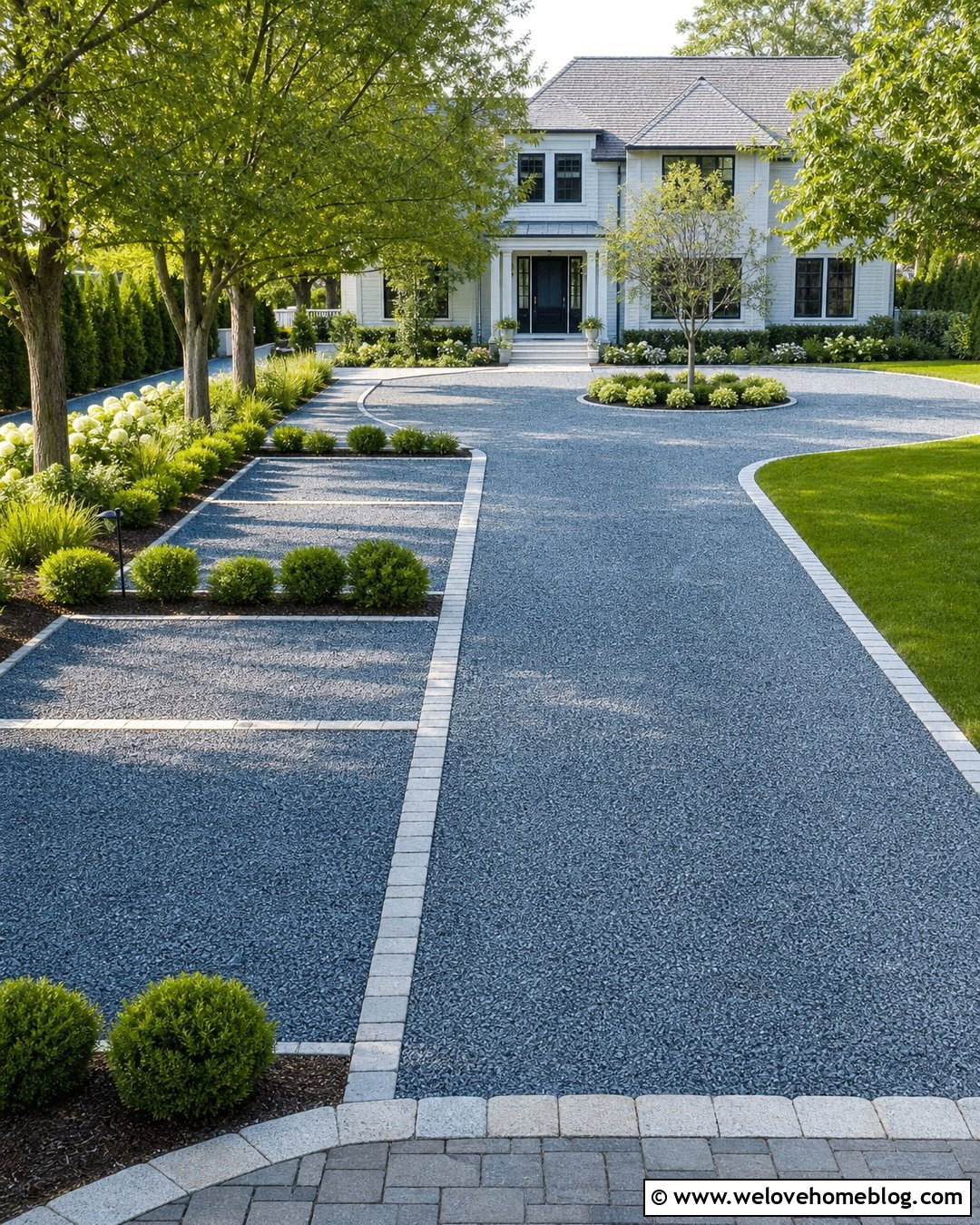 Gravel Driveway With Guest Parking Bays - 20 Large Gravel Driveway Ideas