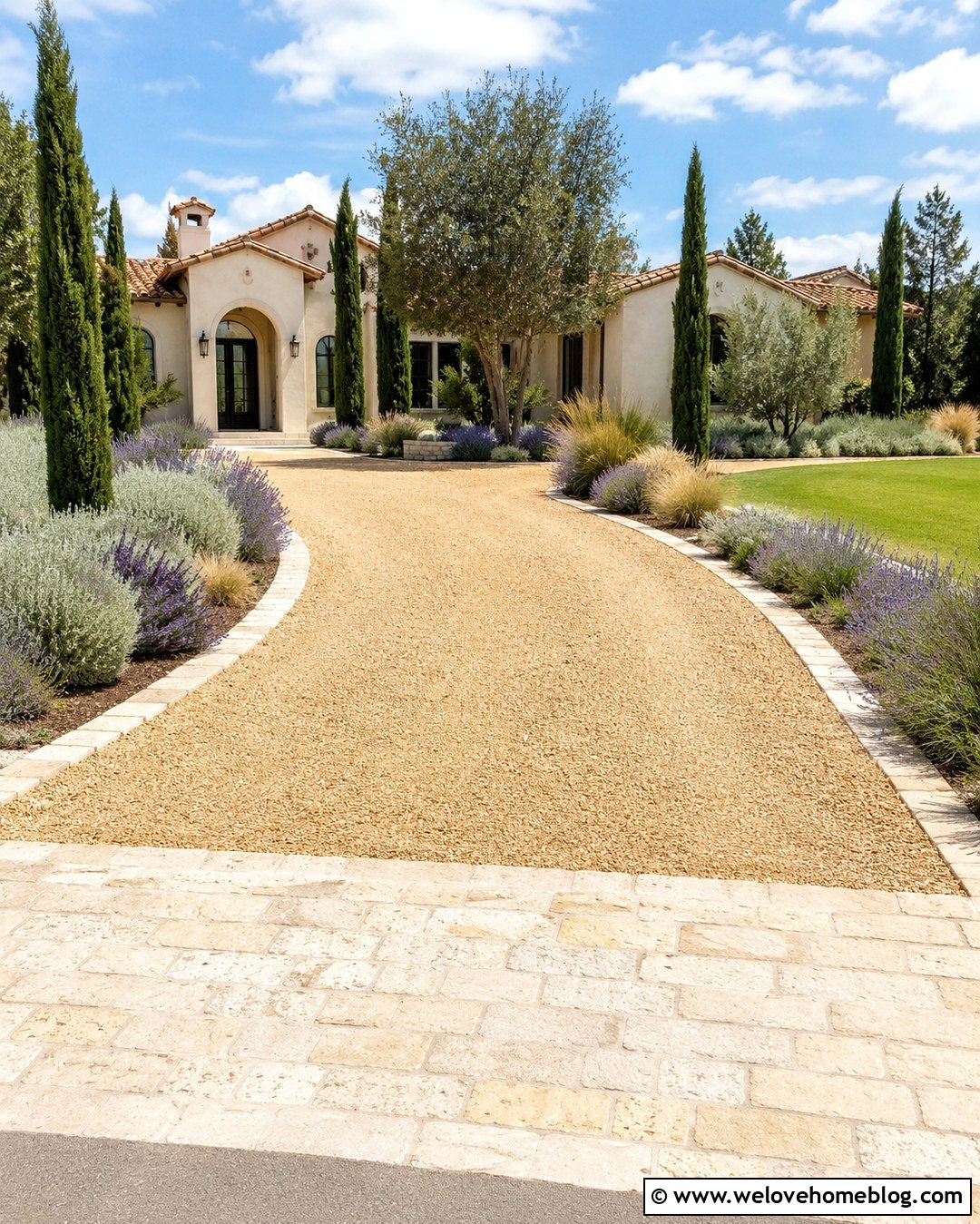 Gravel Driveway With Limestone Block Edging - 20 Edging Gravel Driveway Ideas
