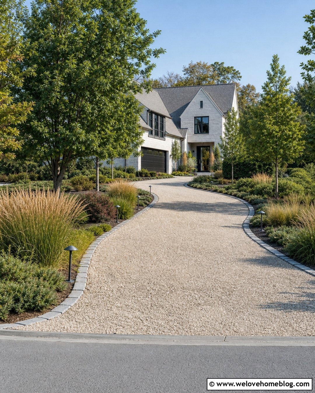 Gravel Driveway With Low Voltage Lighting - 35 gravel driveway landscaping ideas
