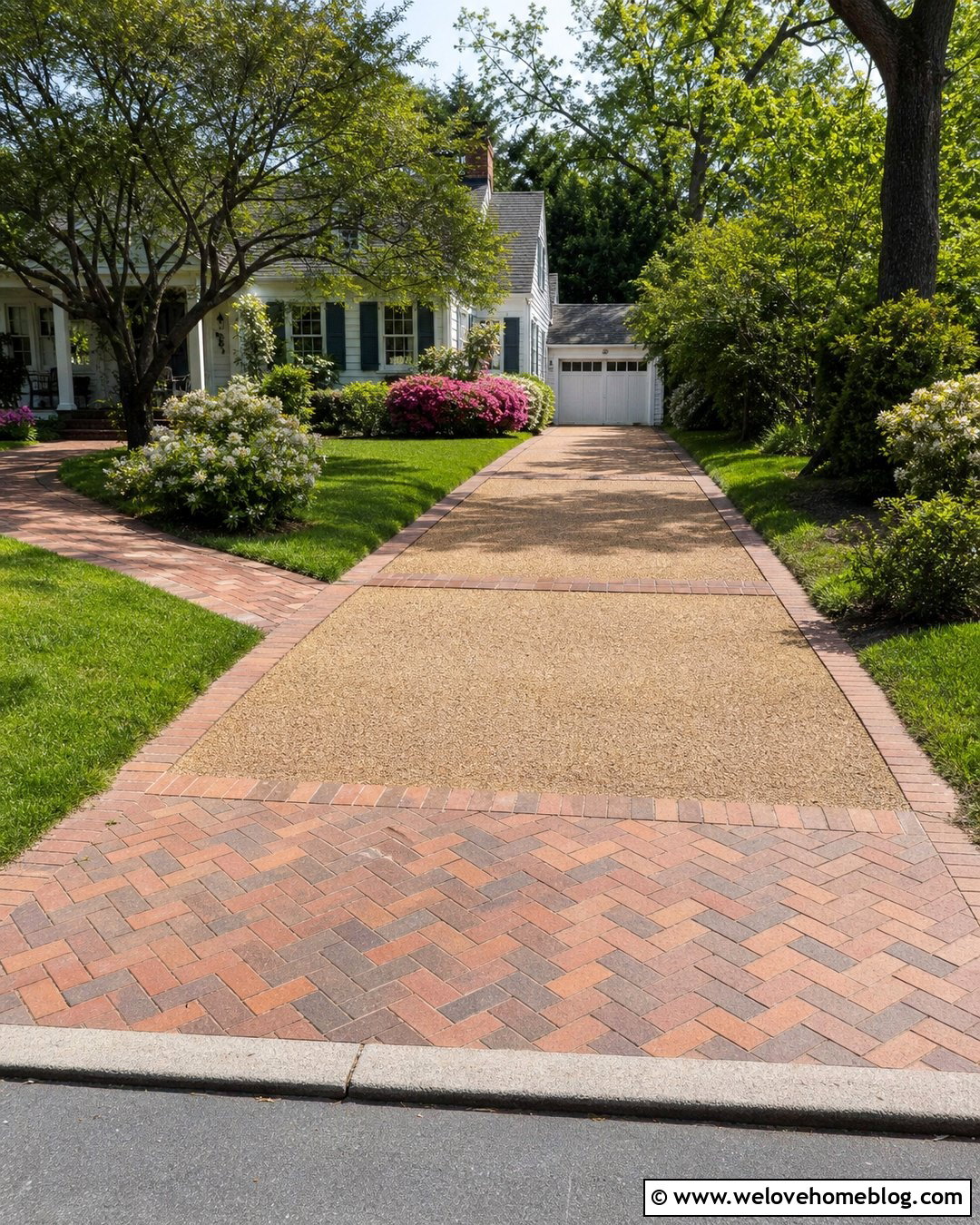 Gravel Driveway With Paver Apron - 20 How To Keep Gravel In Place Driveways Ideas