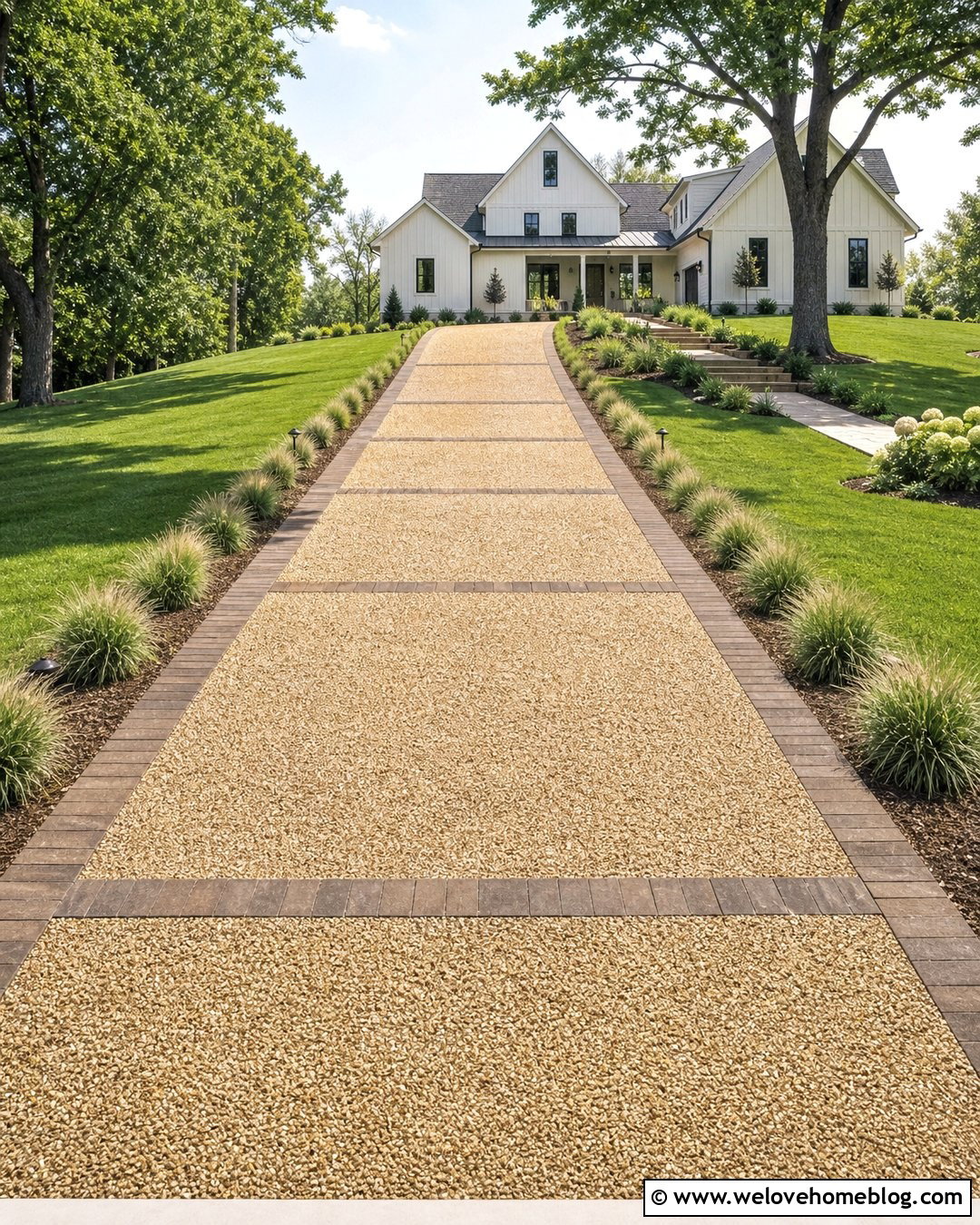 Gravel Driveway With Paver Bands - 20 gravel driveway with paver border ideas
