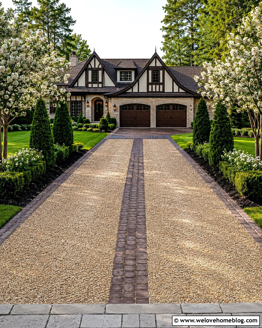 Gravel Driveway With Paver Center Strip - 20 Gravel Driveway With Pavers Ideas