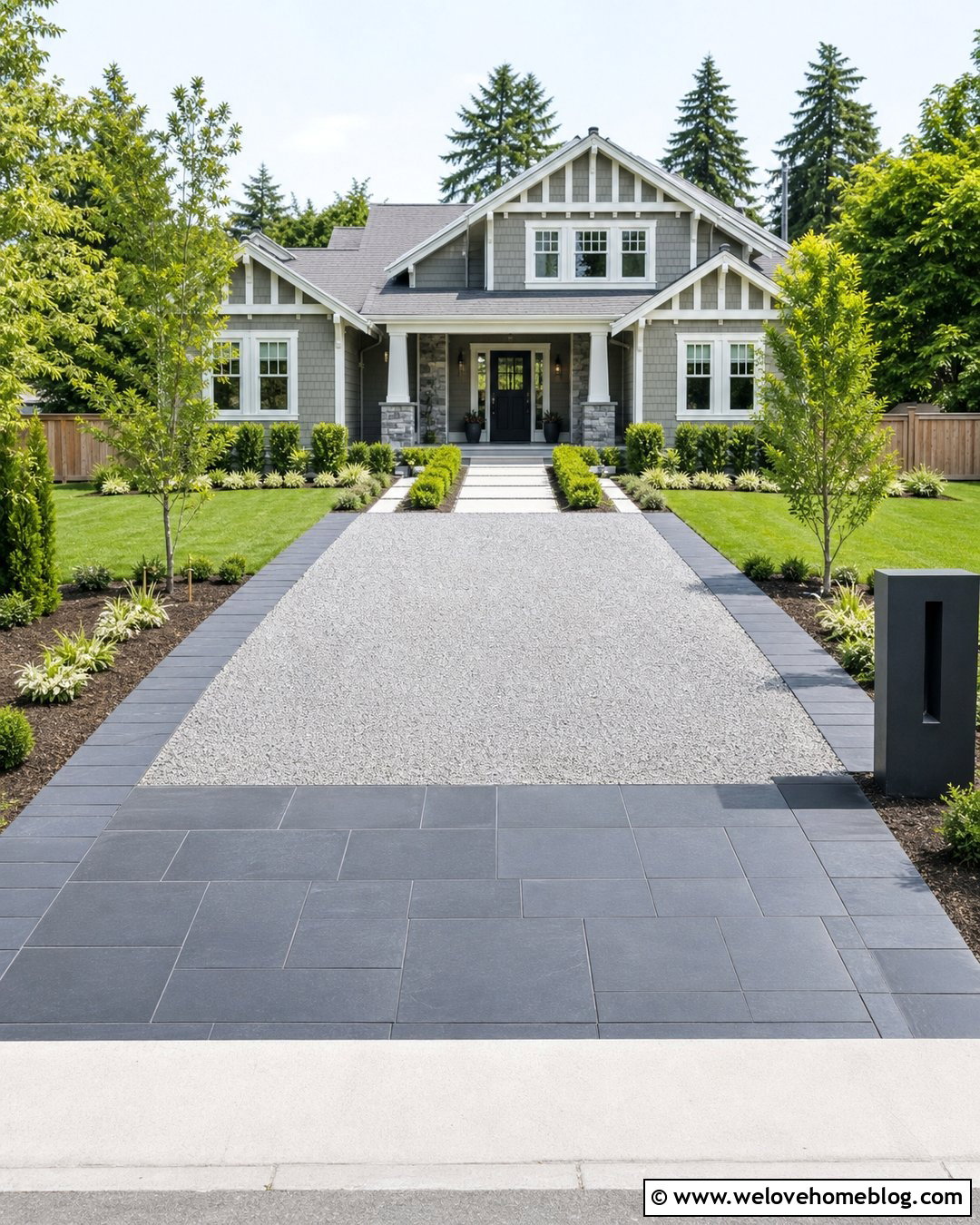 Gravel Driveway With Paver Entrance Apron - 50 gravel driveway ideas