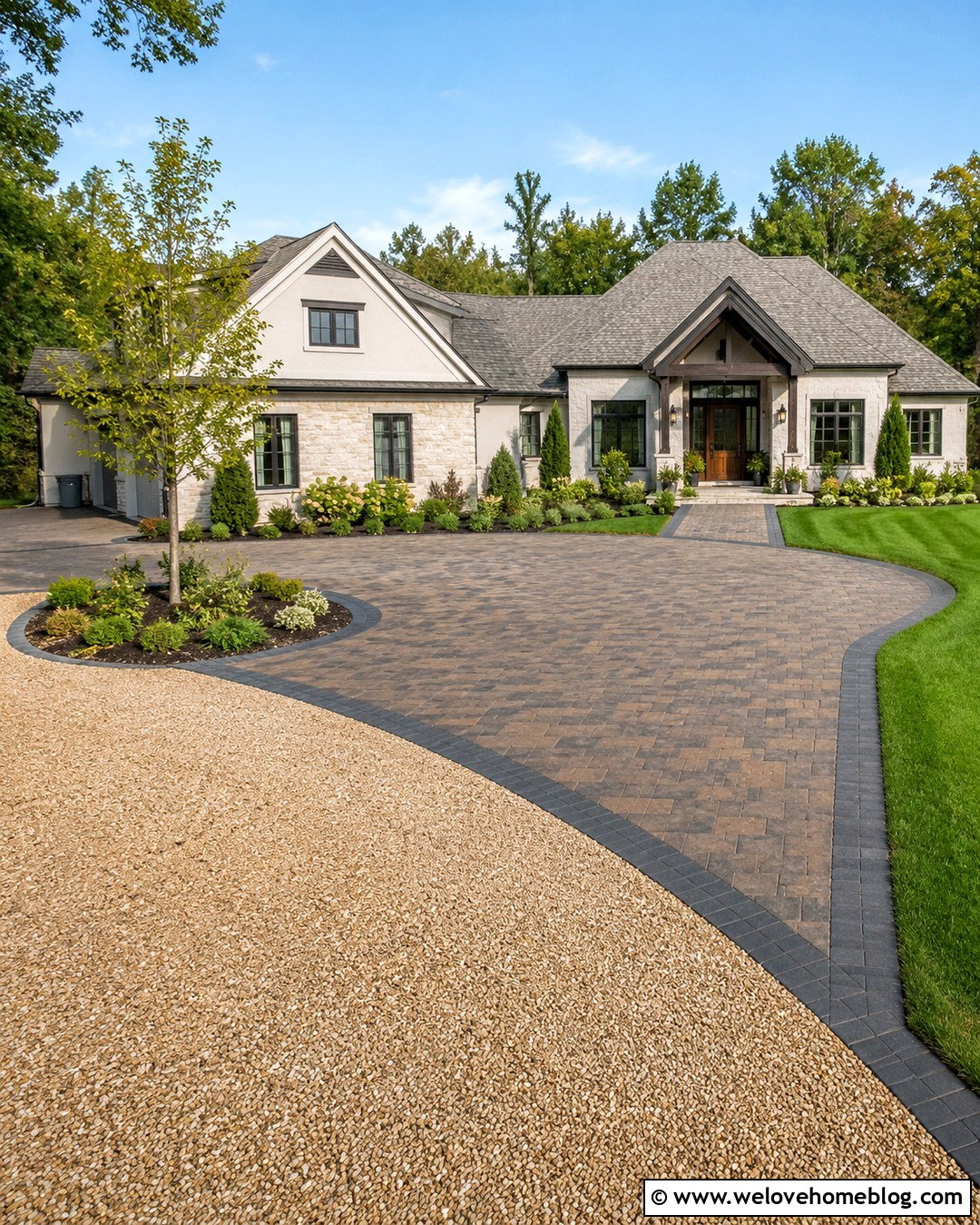Gravel Driveway With Paver Parking Pad - 20 Gravel Driveway With Pavers Ideas