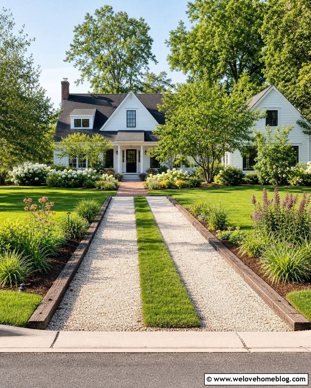 Gravel Driveway With Railroad Ties And Grass Strips - 20 Gravel Driveway Edging Railroad Ties Ideas