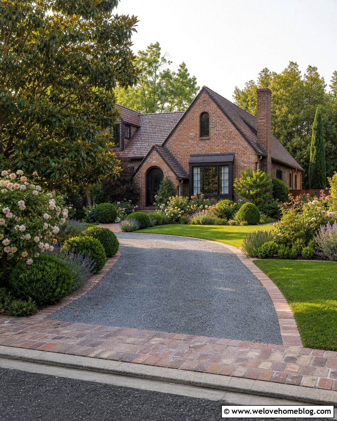 Gravel Driveway With Reclaimed Brick Edging - 50 gravel driveway ideas