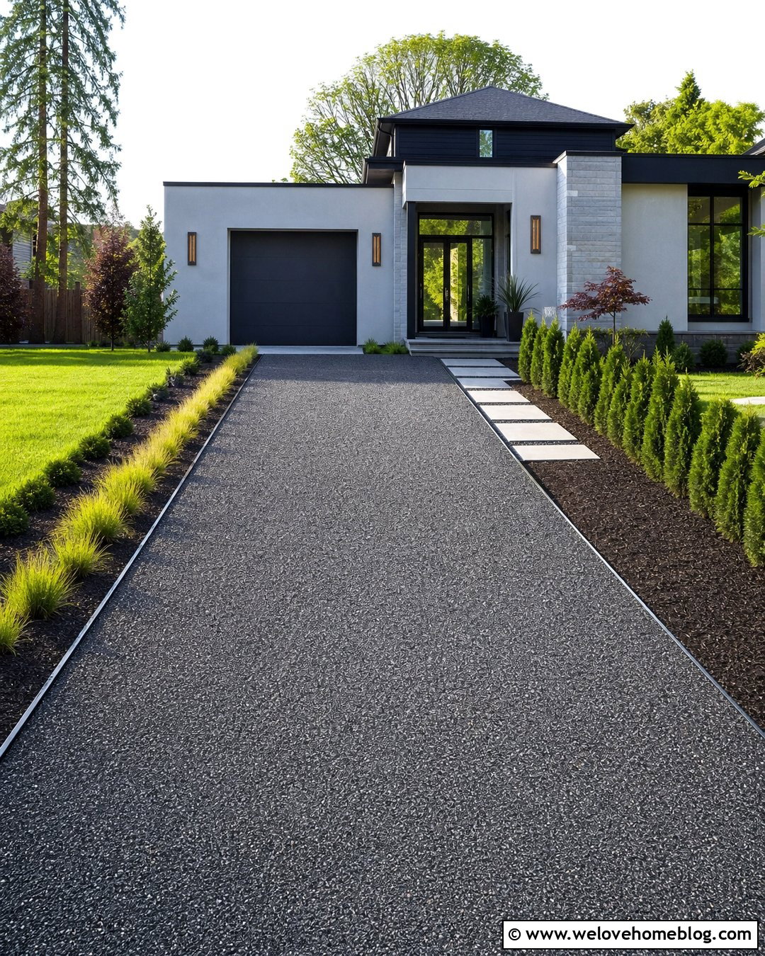 Gravel Driveway With Steel Curbing - 20 Gravel Driveway Curbing Ideas