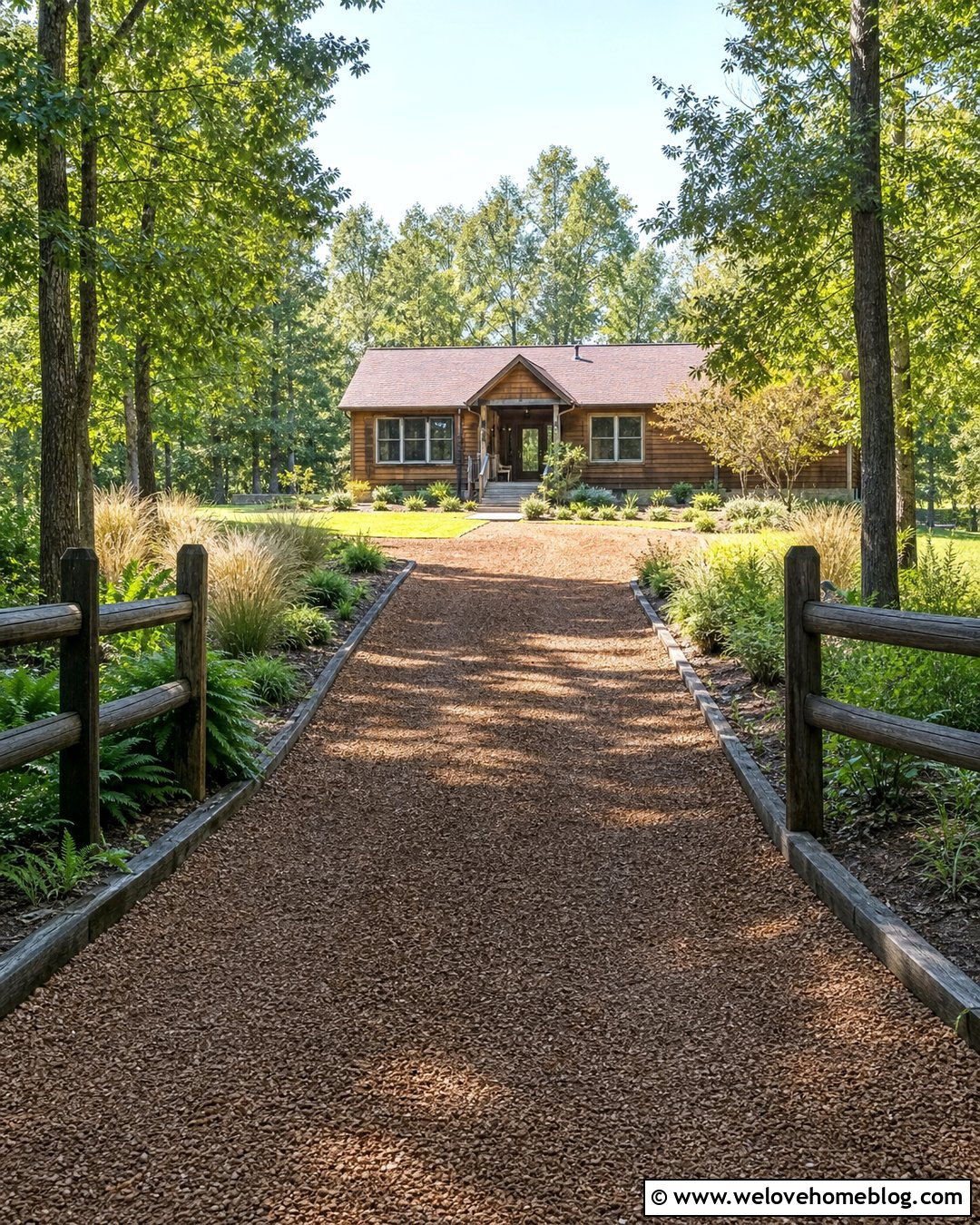 Gravel Driveway With Timber Edging - 50 gravel driveway ideas