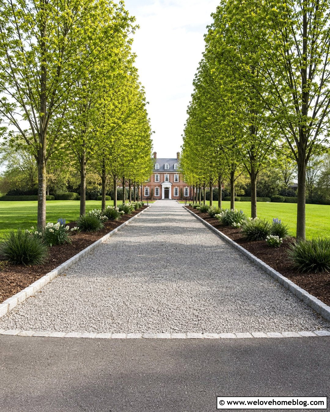 Gravel Driveway With Tree Lined Entrance - 35 gravel driveway landscaping ideas