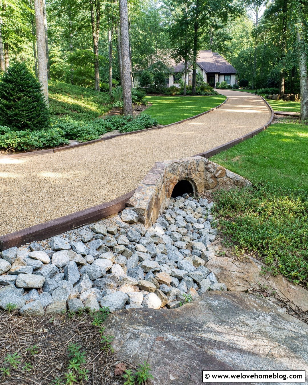 Gravel Driveway With Under Driveway Culvert - 20 Gravel Driveway Drain Ideas