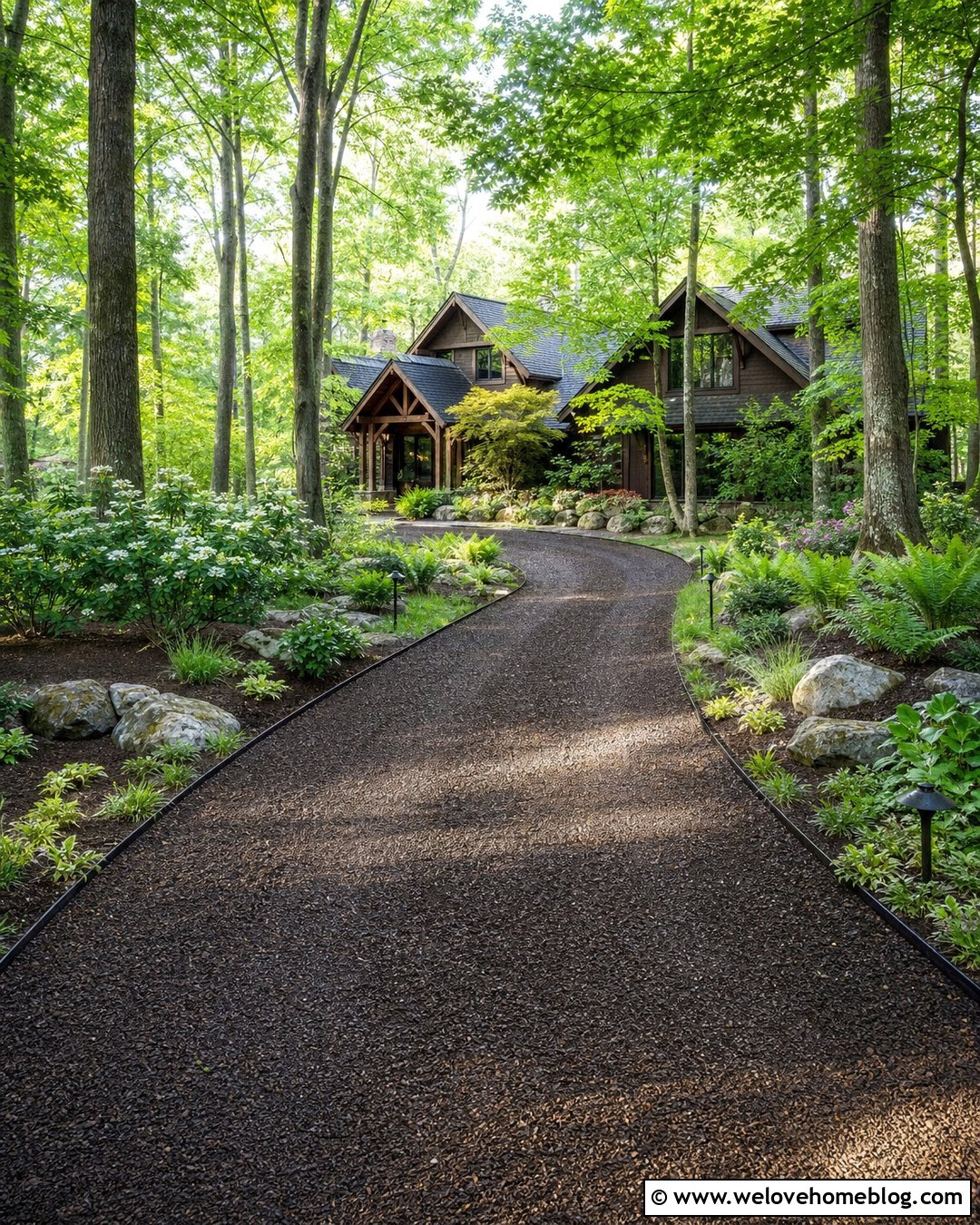Gravel Driveway With Woodland Landscaping - 35 gravel driveway landscaping ideas