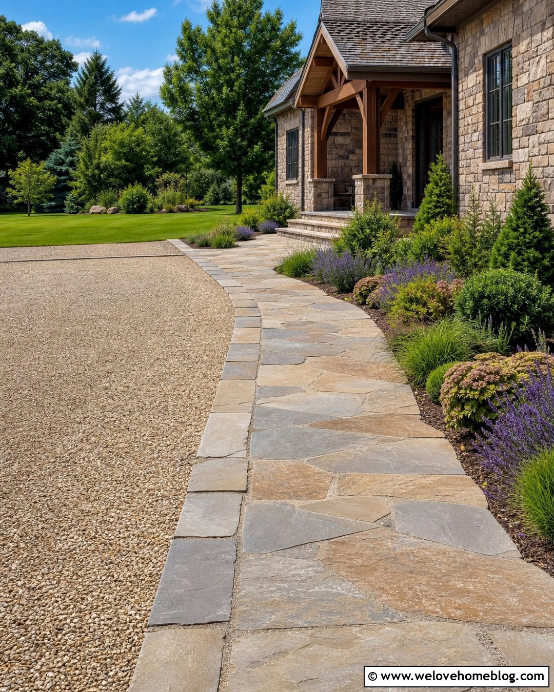 Gravel Extension With Front Walkway - 25 Gravel Driveway Extension Ideas