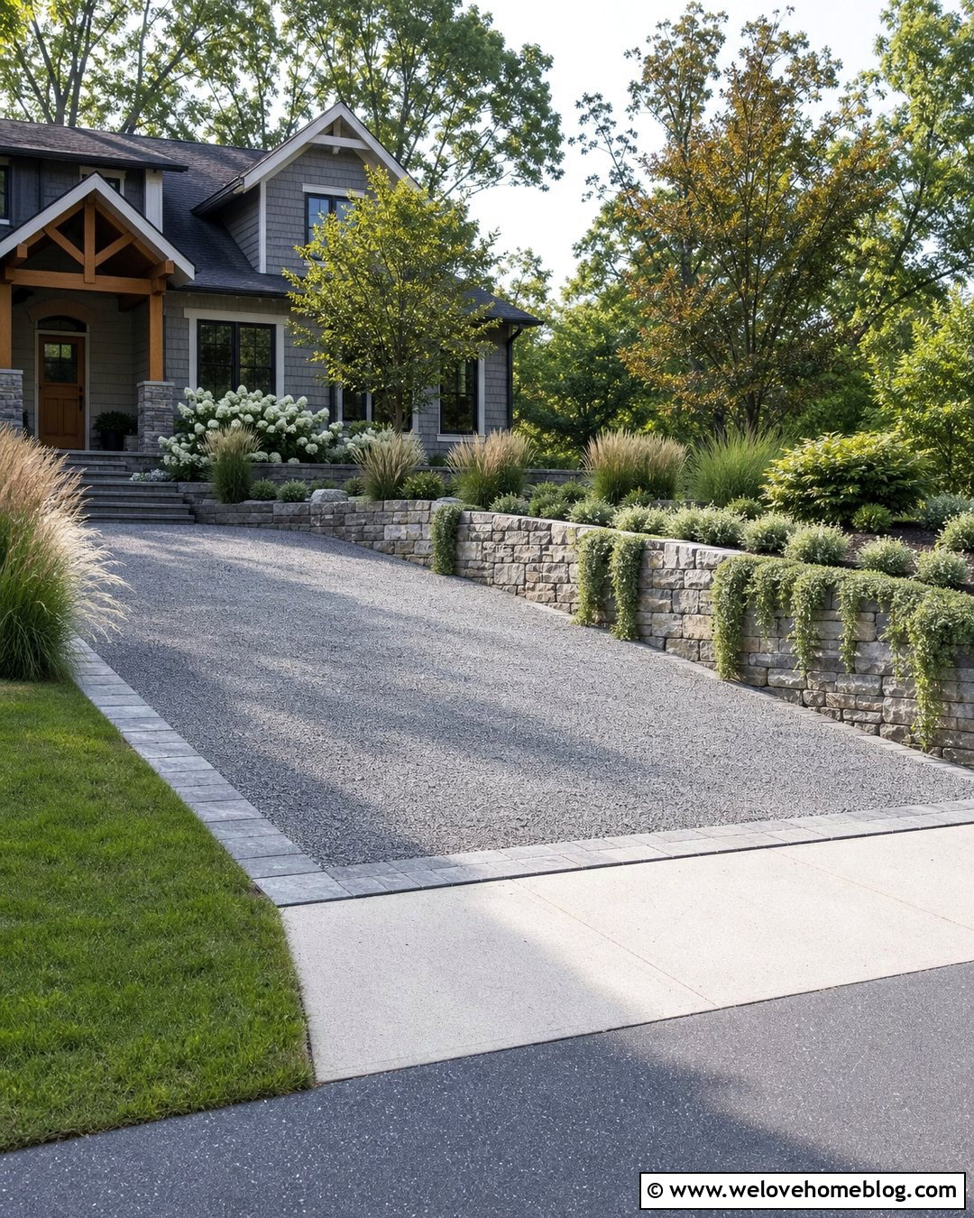 Gravel Extension With Retaining Wall - 25 Gravel Driveway Extension Ideas