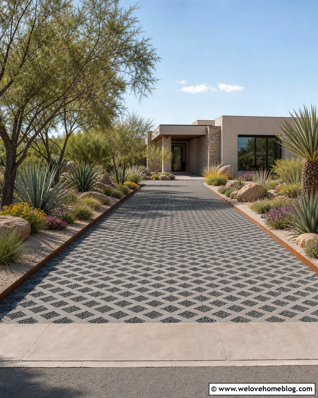 Gravel Filled Turf Block Driveway - 20 turf block driveway ideas