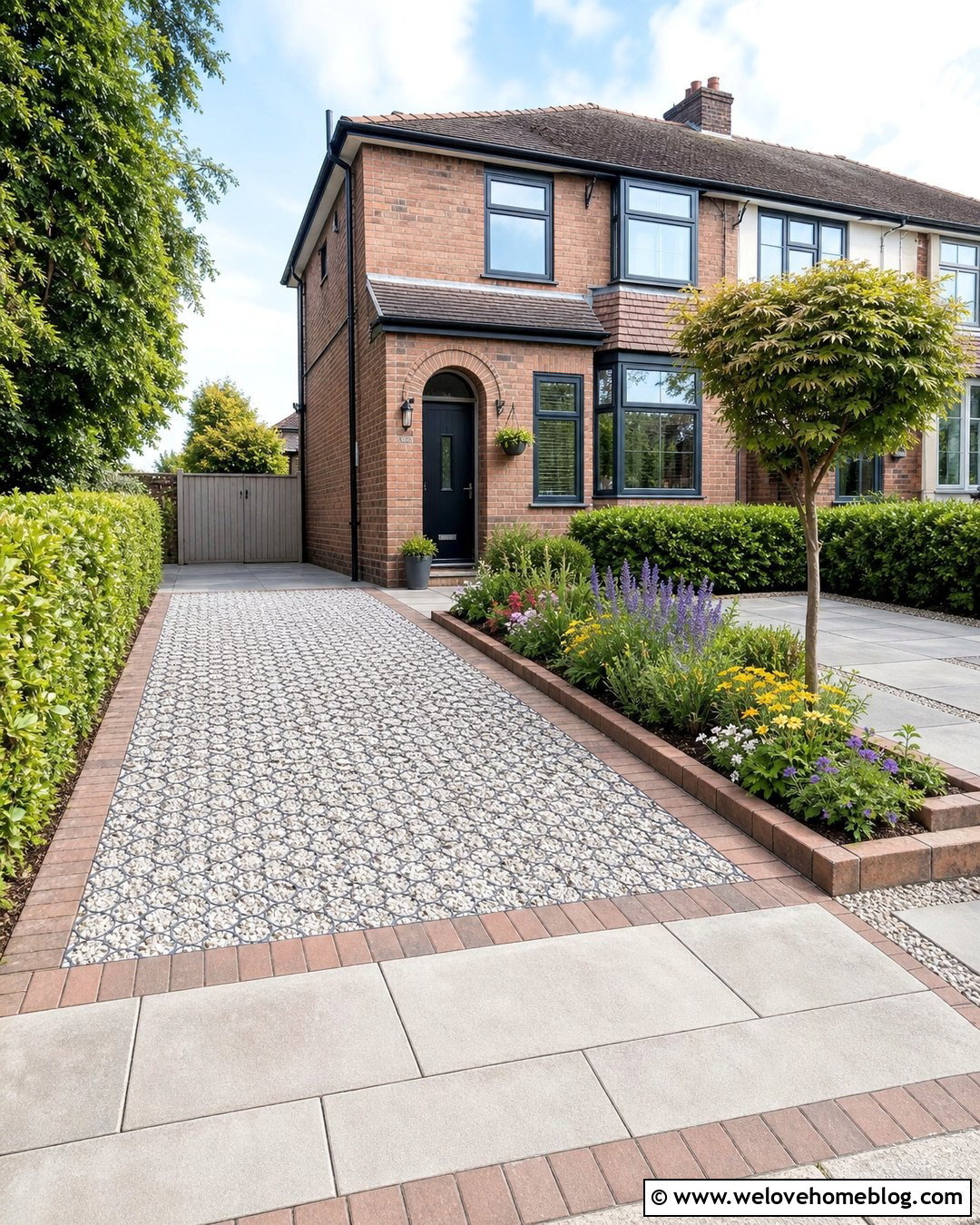 Gravel Grid Driveway And Paved Patio - 20 Driveways And Patios In Didsbury Ideas