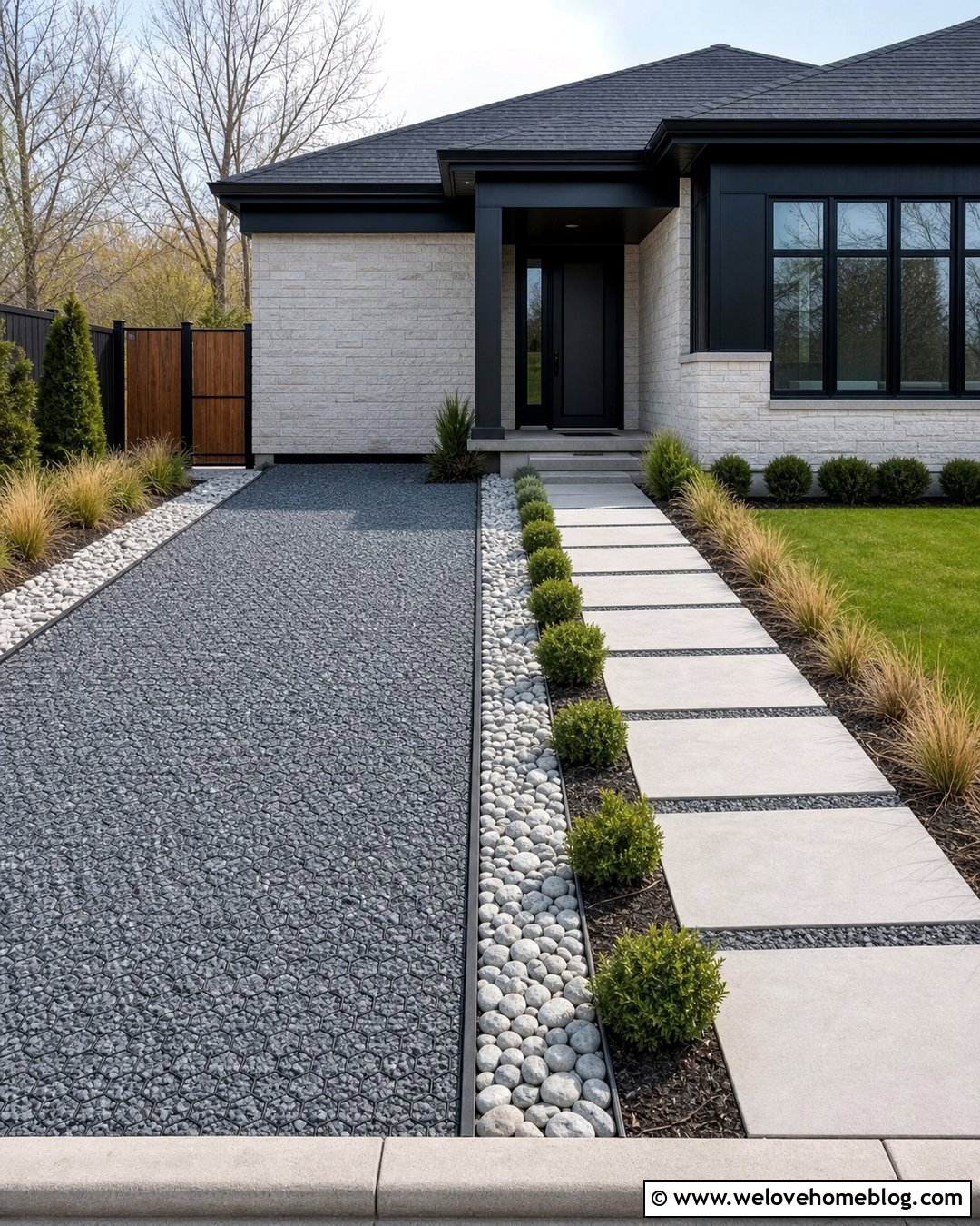 Gravel Grid Driveway With Infiltration Trench - 20 Gravel Driveway Drain Ideas