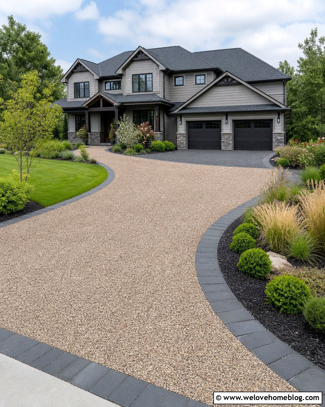 Gravel Grid Driveway With Paver Apron - 25 Driveway Alternatives Ideas