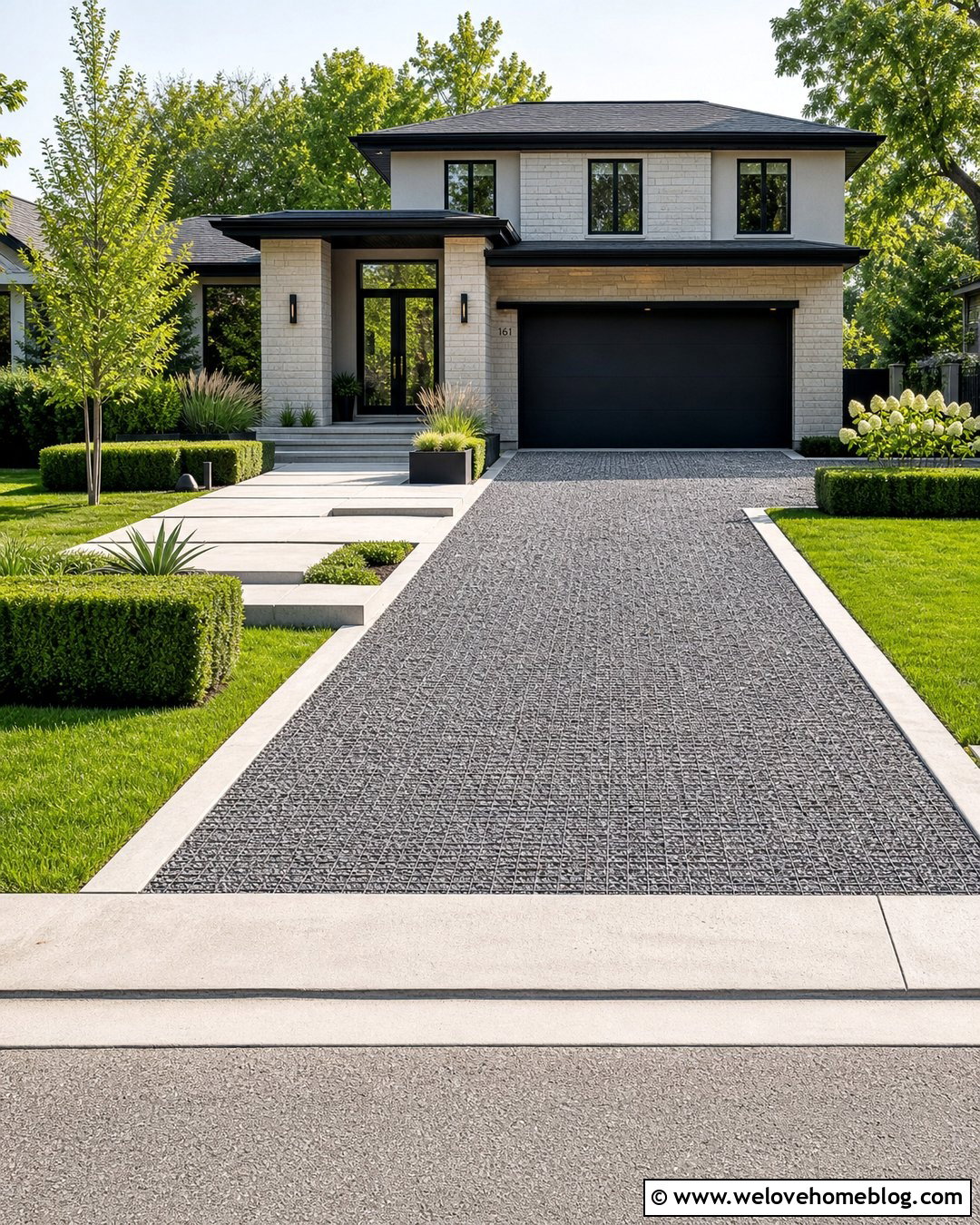 Gravel Grid Driveway With Stone Borders - 20 Driveway Alternatives Cheap Ideas