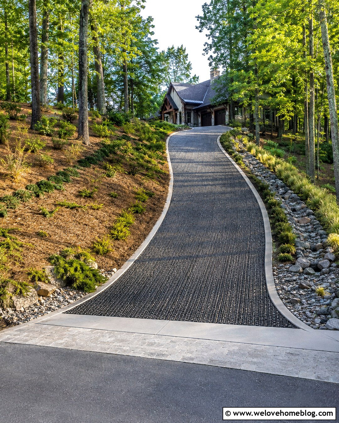 Gravel Grid Steep Driveway - 20 How To Make A Steep Driveway Ideas