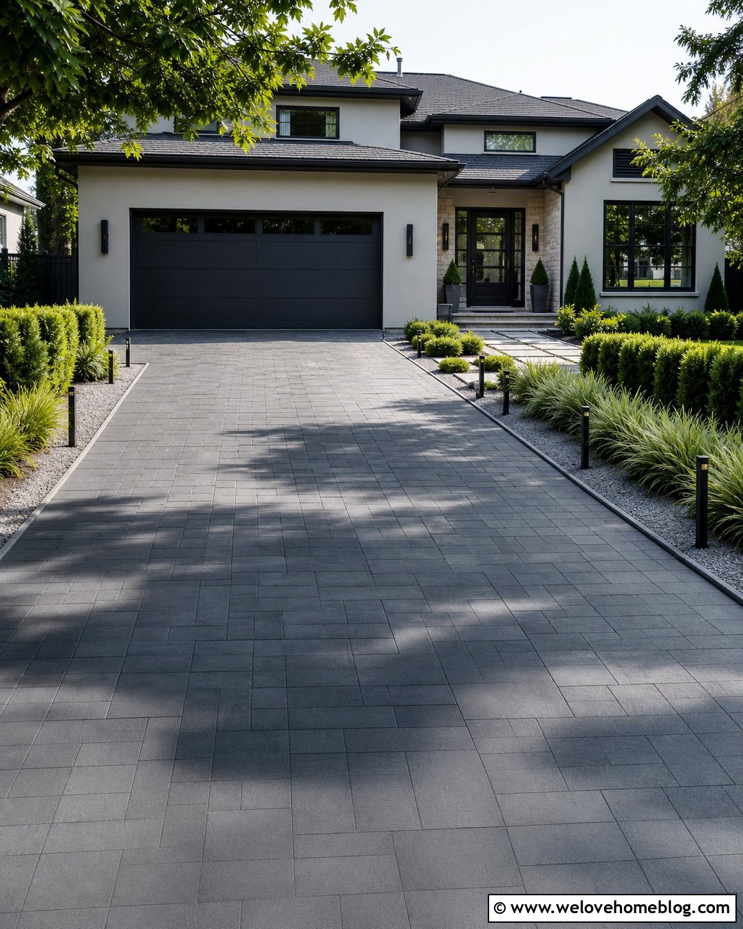 Gravel Next To Driveway With Lighting - 20 gravel next to driveway ideas