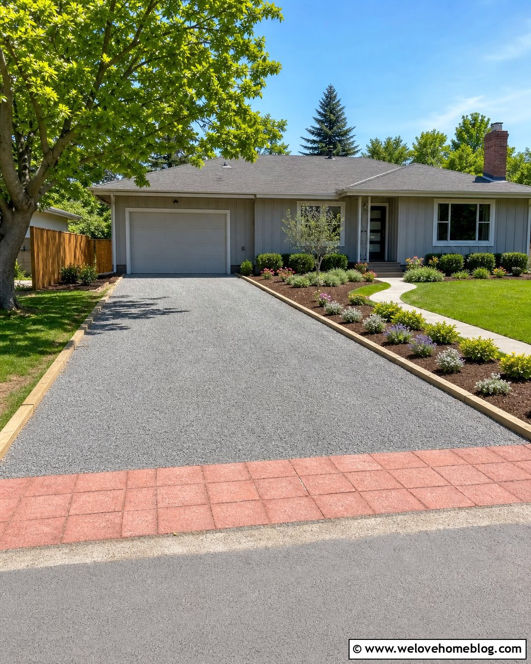Gravel Overlay Driveway With Repaired Borders - 20 Driveway Alternatives Cheap Ideas
