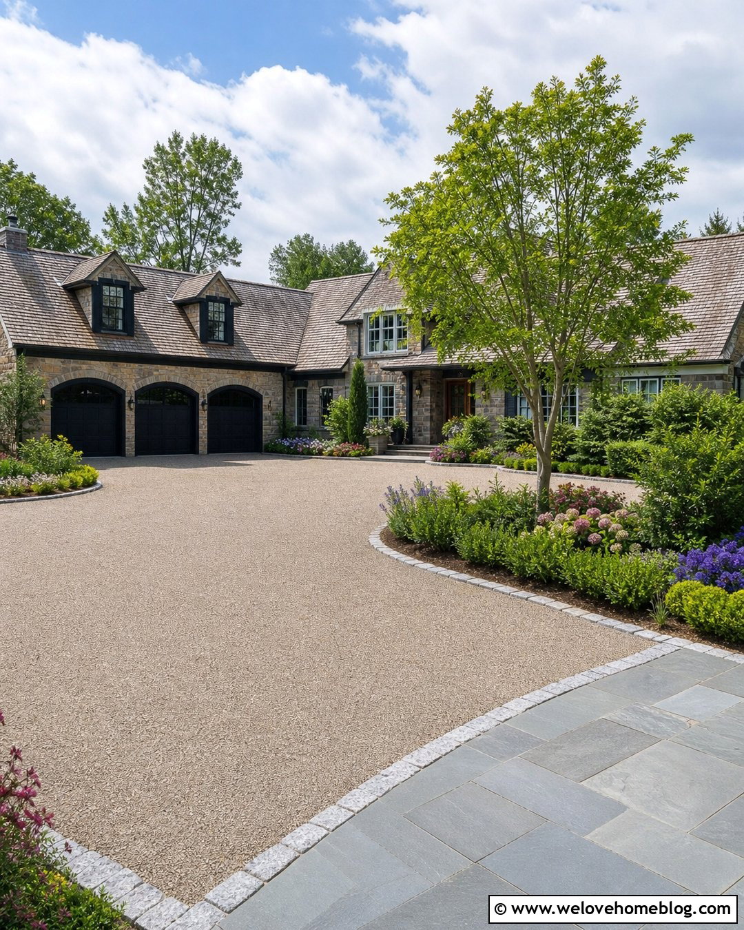 Gravel Parking Court With a Stone Walkway - 20 top 60 best gravel driveway ideas