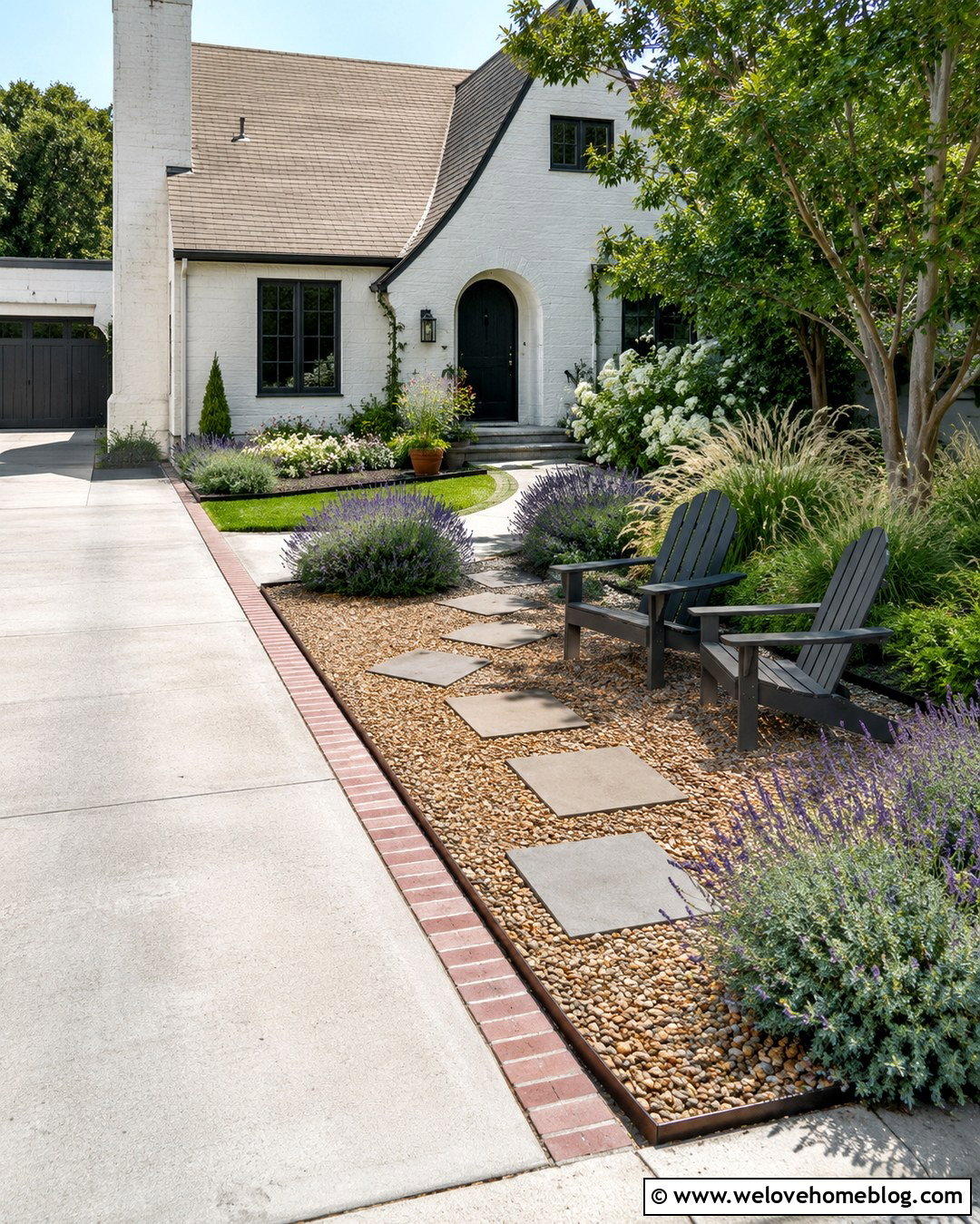 Gravel Patio Next To Concrete Driveway - 20 Patio Next To Driveway Ideas