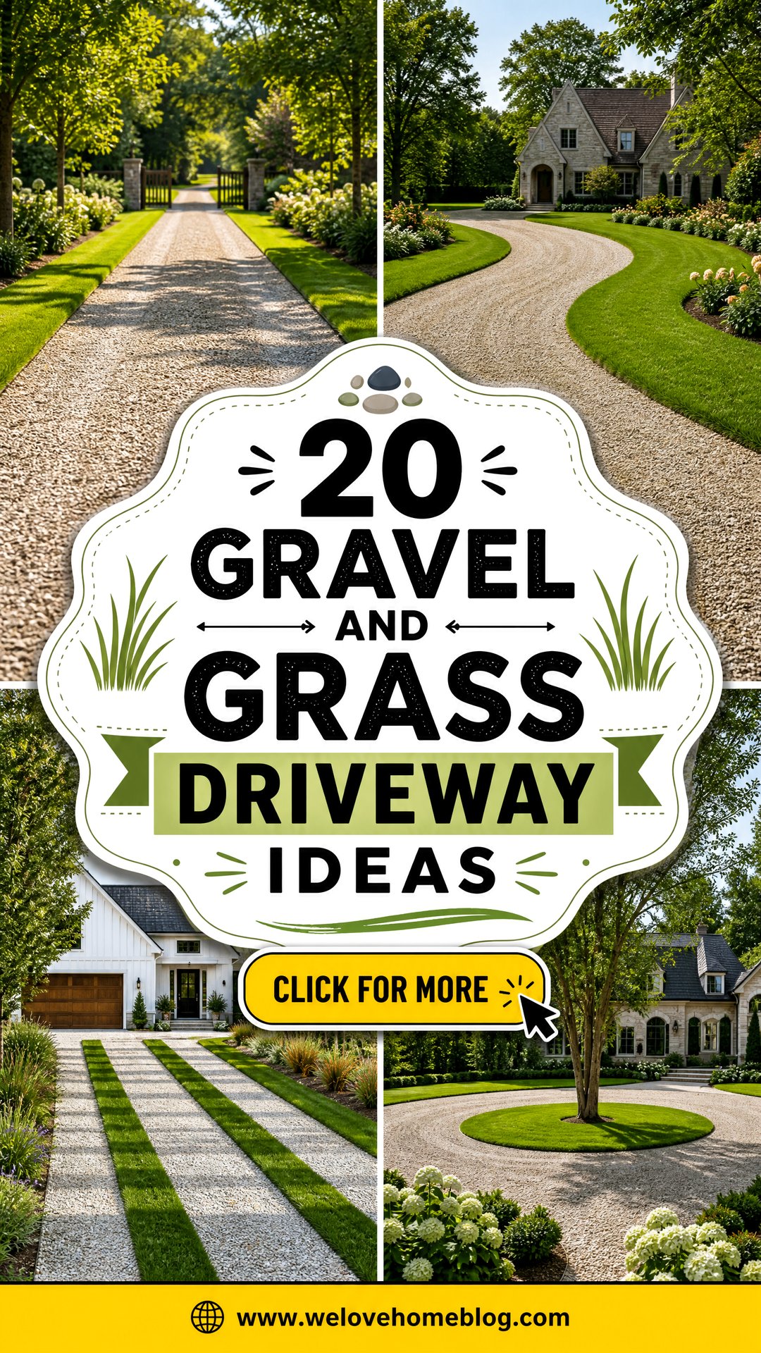 20 Gravel and Grass Driveway Ideas for Rustic Green Curb Appeal - 20 Gravel and Grass Driveway Ideas for Rustic, Green Curb Appeal