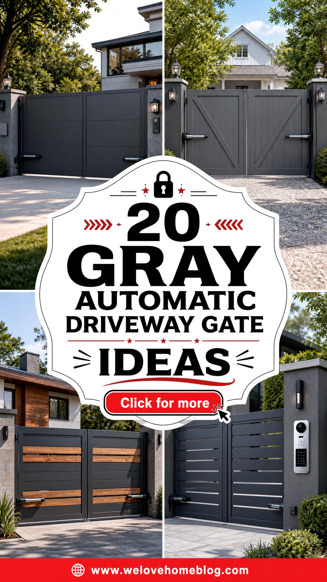 20 Gray Automatic Driveway Gate Ideas for Sleek Secure Entry - 20 Gray Automatic Driveway Gate Ideas for Sleek, Secure Entry