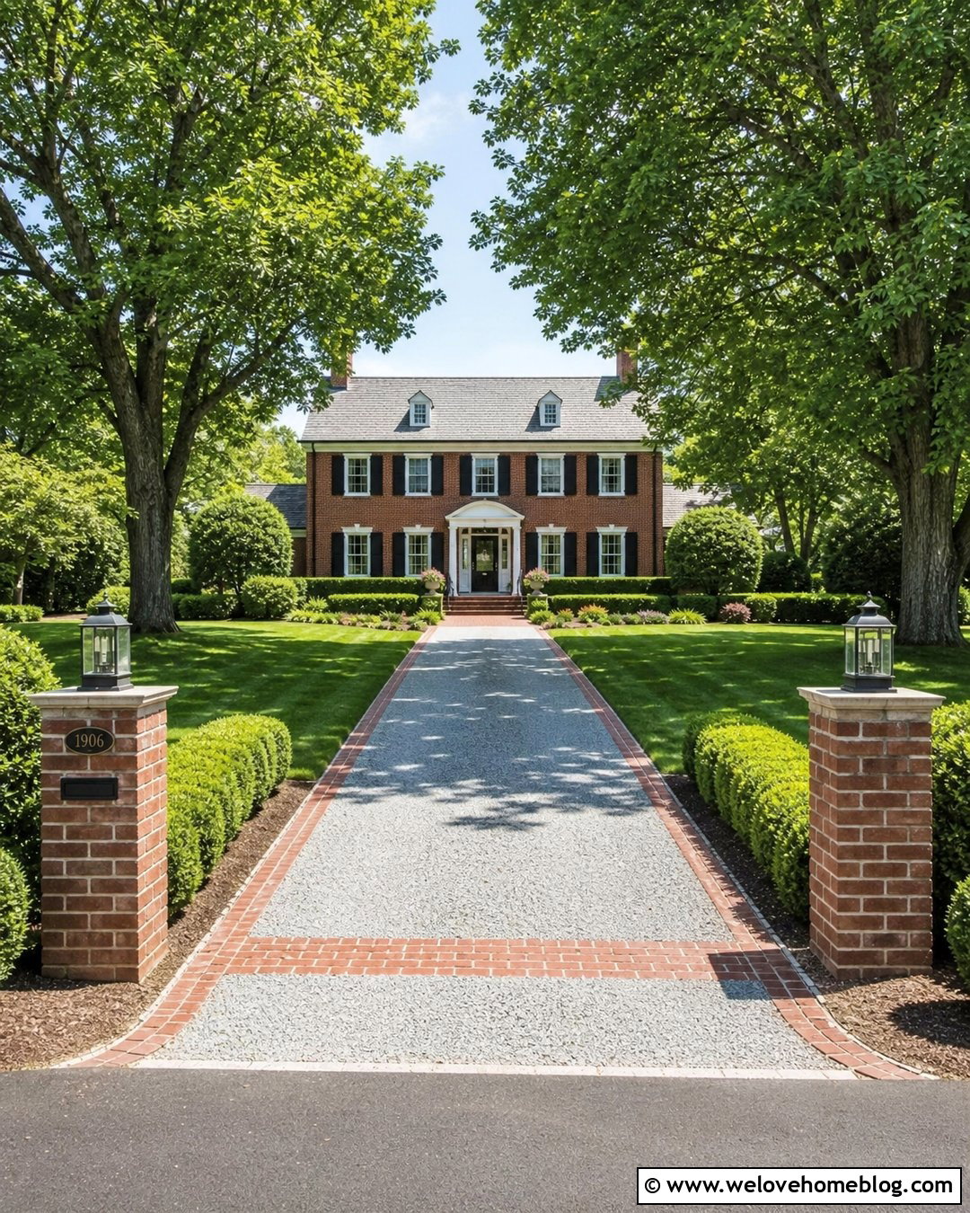 Gray Gravel Driveway With Brick Border - 20 Driveways With Gravel Ideas