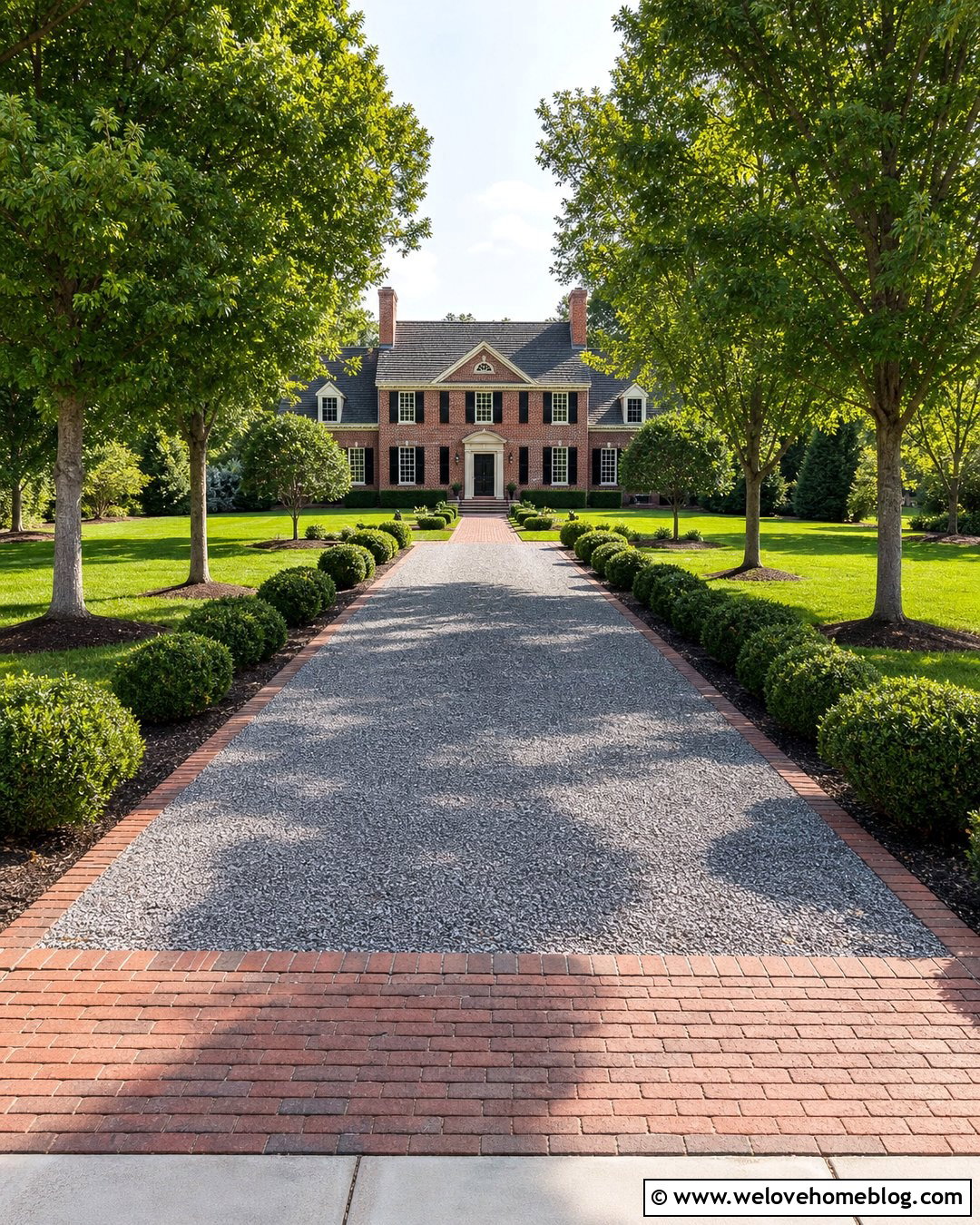 Gray Gravel Driveway With Brick Borders - 50 gravel driveway ideas