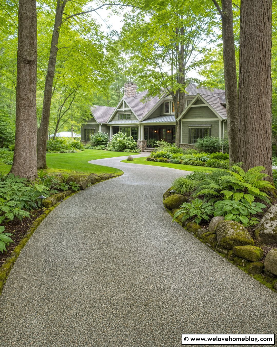 Green Gray Exposed Aggregate Driveway - 20 exposed aggregate driveway colours ideas