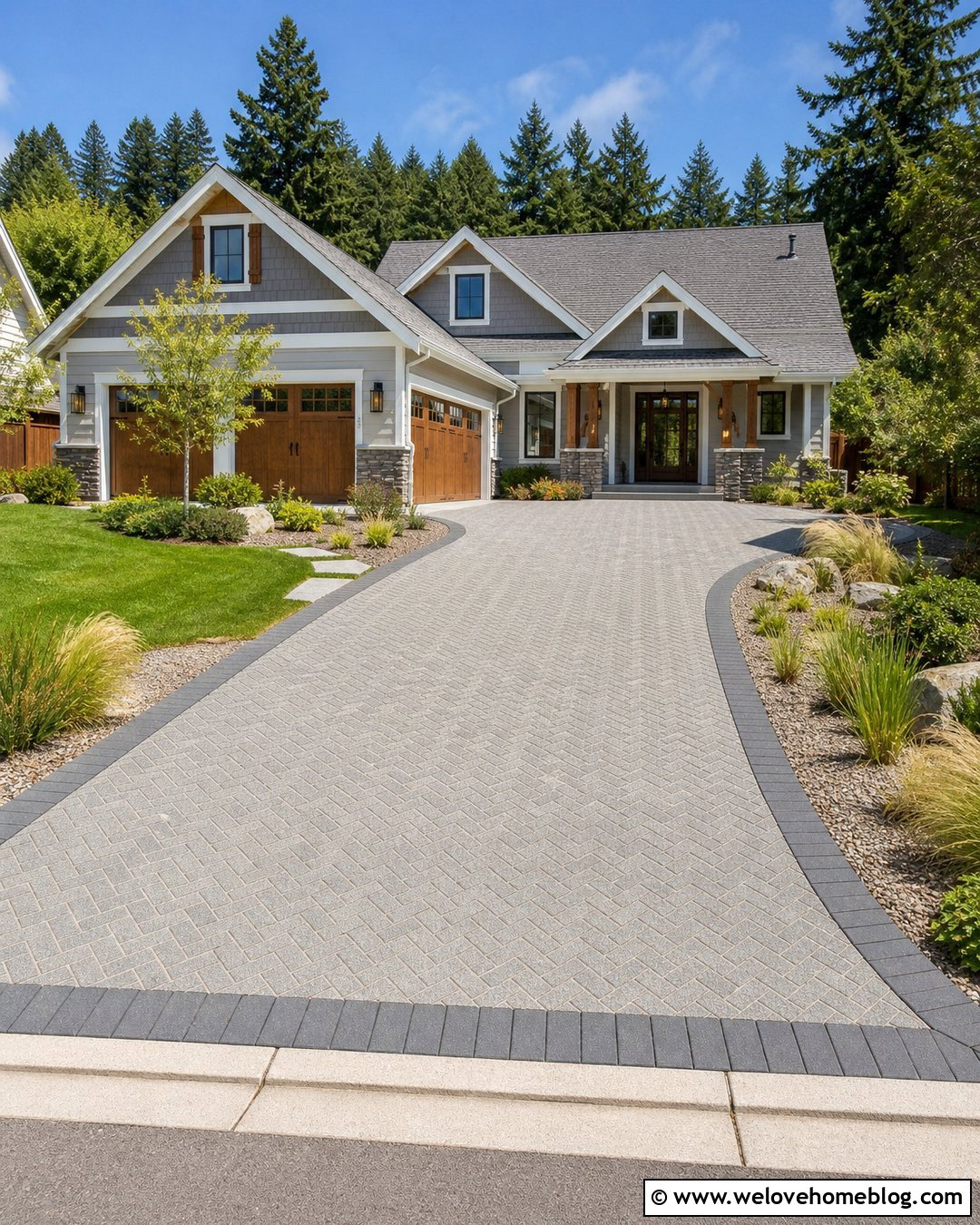 Grey Block Driveway With Permeable Paving - 20 Grey Block Paving Driveway Ideas