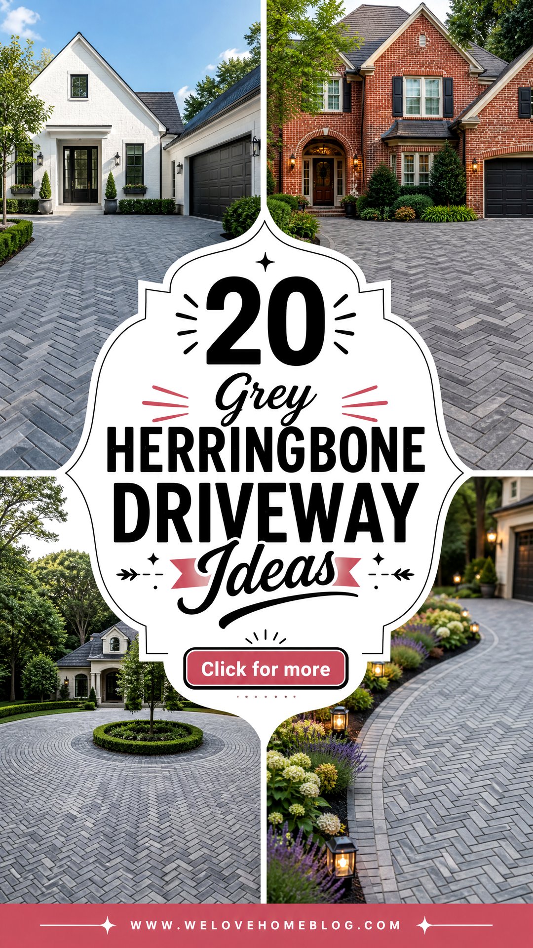 20 Grey Herringbone Driveway Ideas for a Standout Entrance - 20 Grey Herringbone Driveway Ideas for a Standout Entrance