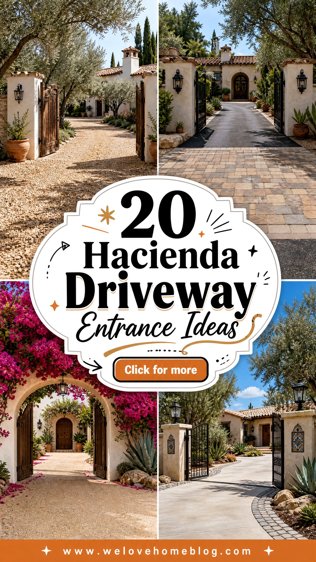 20 Hacienda Driveway Entrance Ideas With Warm Spanish Style - 20 Hacienda Driveway Entrance Ideas With Warm Spanish Style