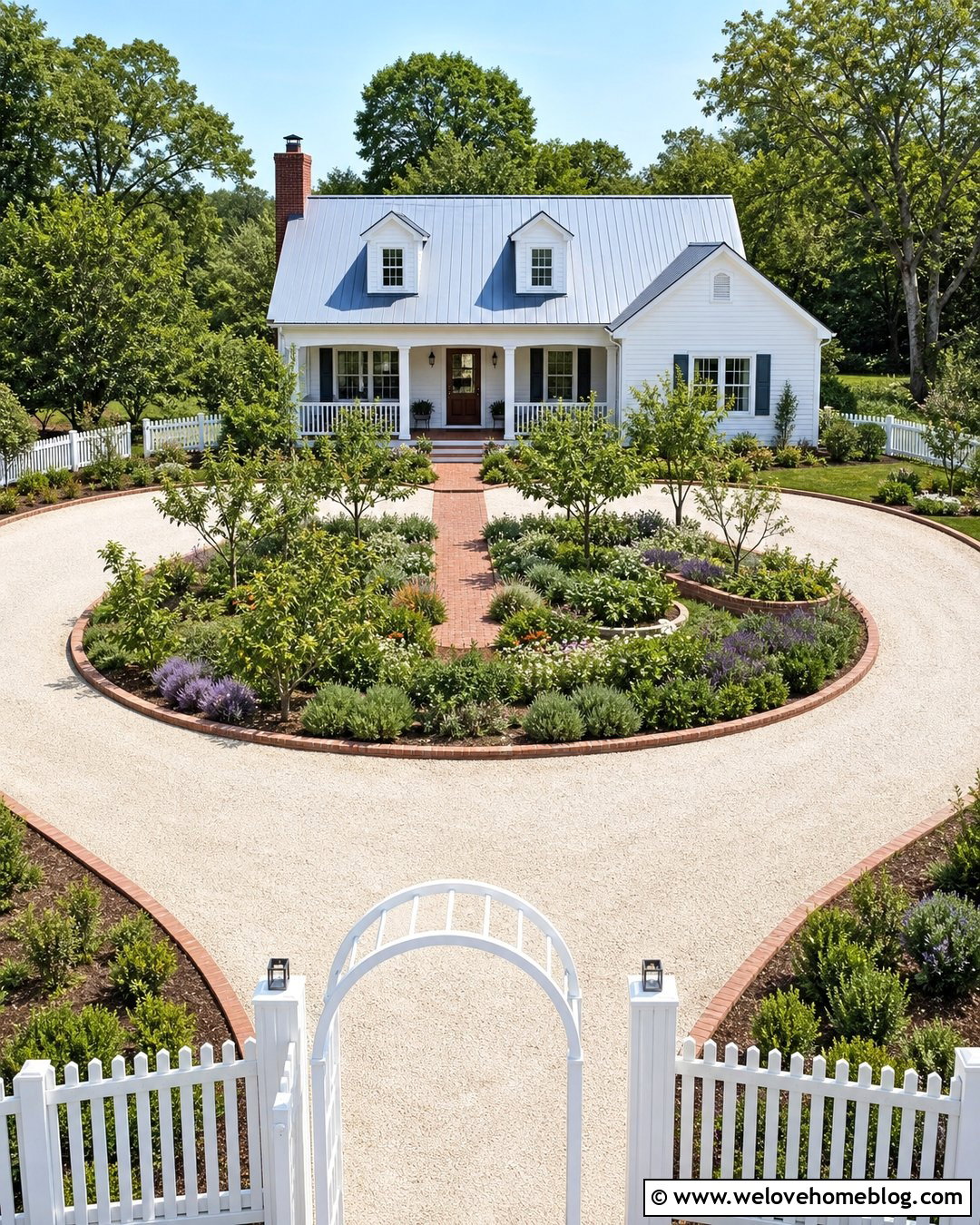 Half Circle Driveway With Edible Landscaping - 40 half circle driveway landscaping ideas