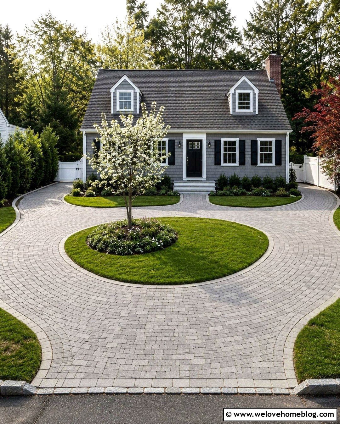 Half Circle Rounded Driveway For A Small Yard - 20 Rounded Driveway Ideas
