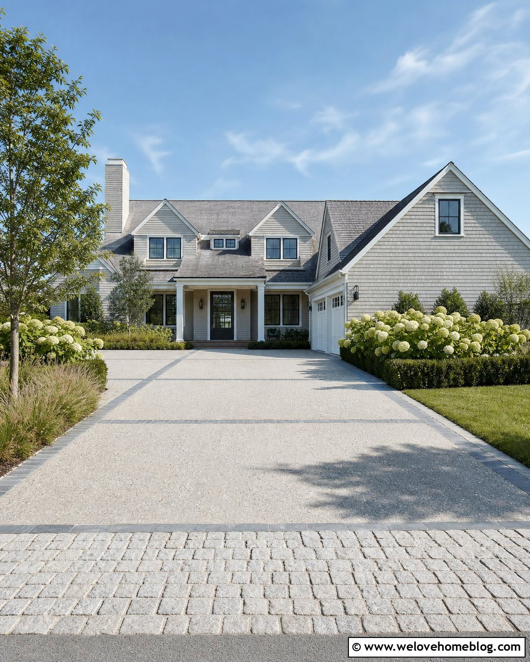 Hamptons Exposed Aggregate Driveway - 25 hamptons driveway ideas