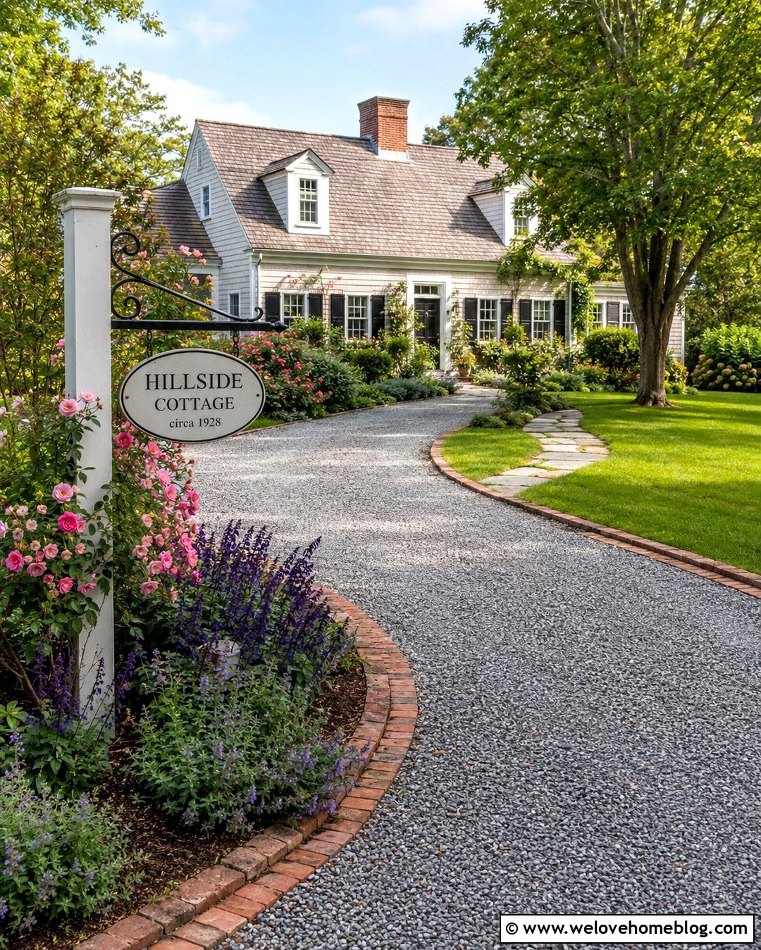 Hanging Driveway Name Sign With Curved Driveway - 20 Driveway Name Sign Ideas
