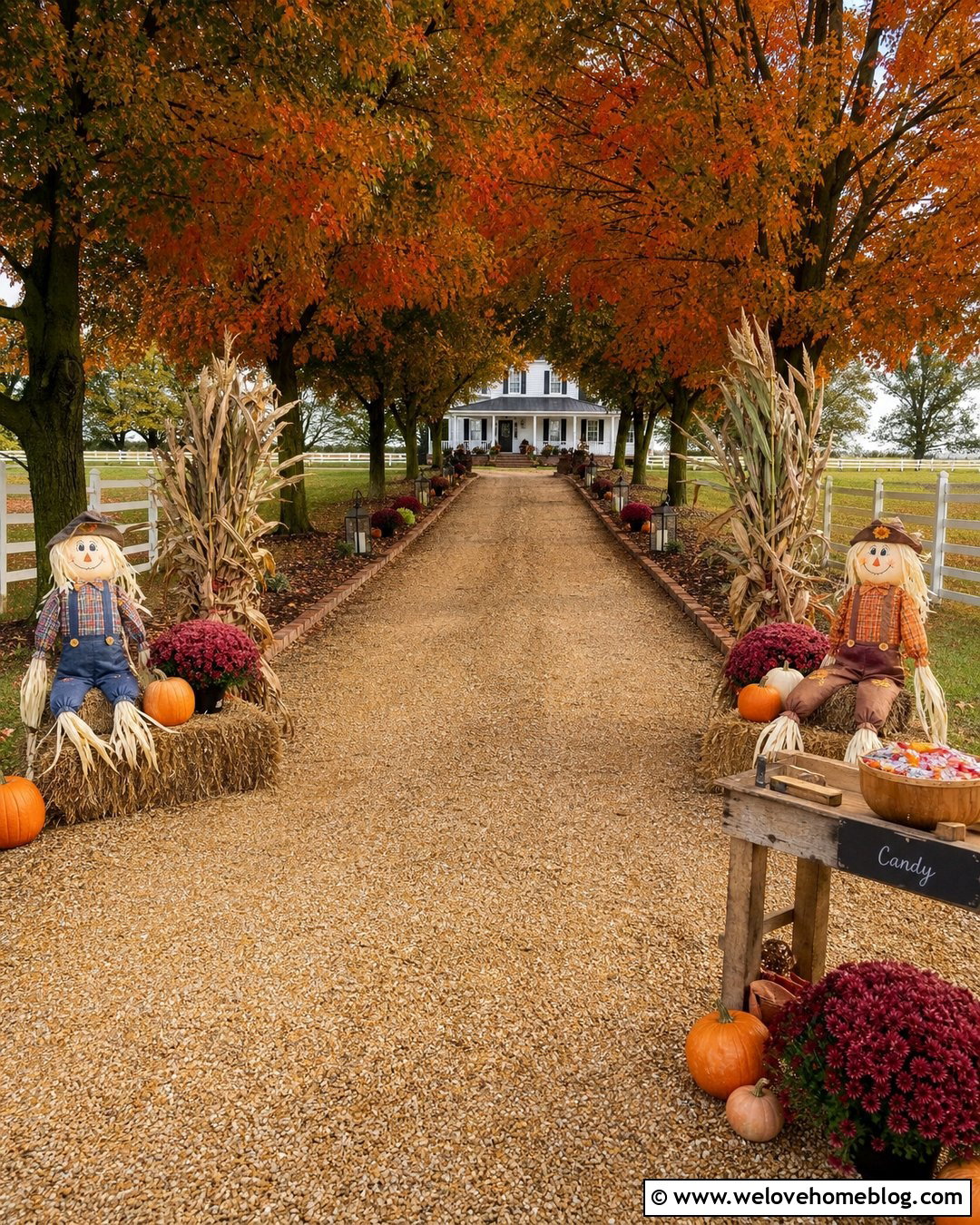 Harvest Scarecrow Trick Or Treat Driveway - 25 Trick Or Treat Driveway Ideas